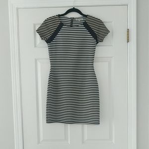 Striped bodycon mini-dress